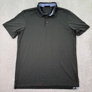 Greyson Mens XL Polo Shirt Golf Performance Moisture Wicking Olive Green Preppy